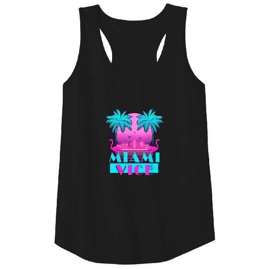 Miami Vice - Retro 80s Design Tank Tops