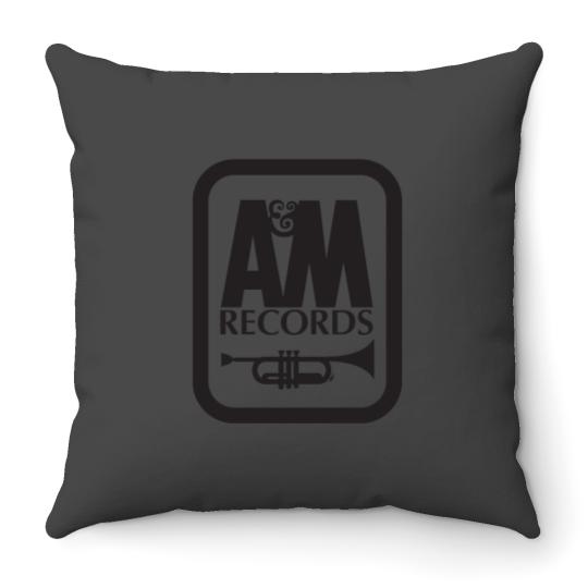 AM RECORDS Defunct Record Label - White Version T-Shirt Shirt Gift Gifts AM RECO Throw Pillows