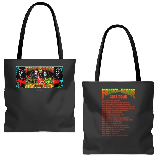 Rob Zombie & Alice Cooper Freaks On Parade Tour 2023 Tote Bags (AOP), Freaks On Parade Tour 2023 Tote Bags (AOP)
