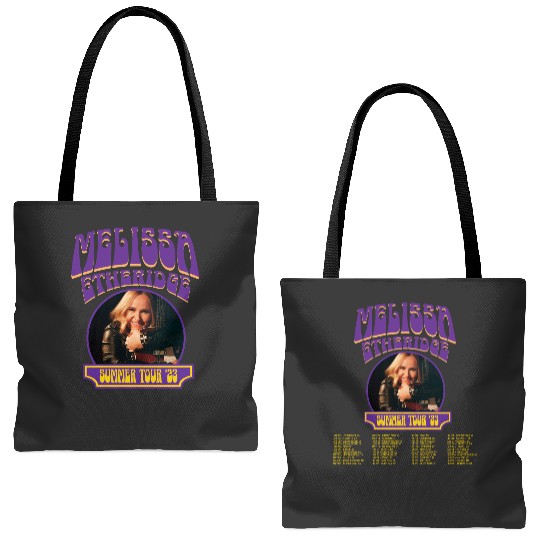 Melissa Etheridge Summer Tour 2023 Tote Bags (AOP), Melissa Etheridge Fan Tote Bags (AOP), Melissa Etheridge Concert 2023 Tote Bags (AOP)