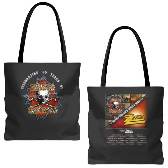 Lynyrd Skynyrd Tour 2023 Tote Bags (AOP), The Sharp Dressed Simple Man Tour 2023 Tote Bags (AOP)