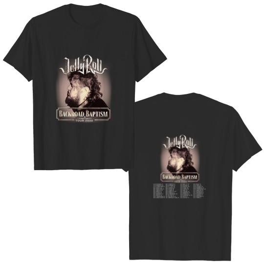 Personalized Jelly Roll 2023 Tour Black Baseball Jersey Shirt Size S-5XL