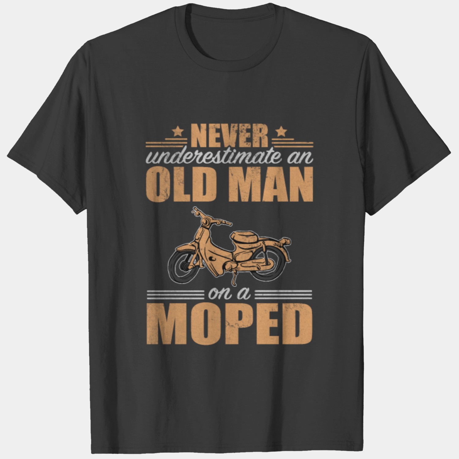 Old Man Moped Grandpa Moped Driver Mokick T-shirt