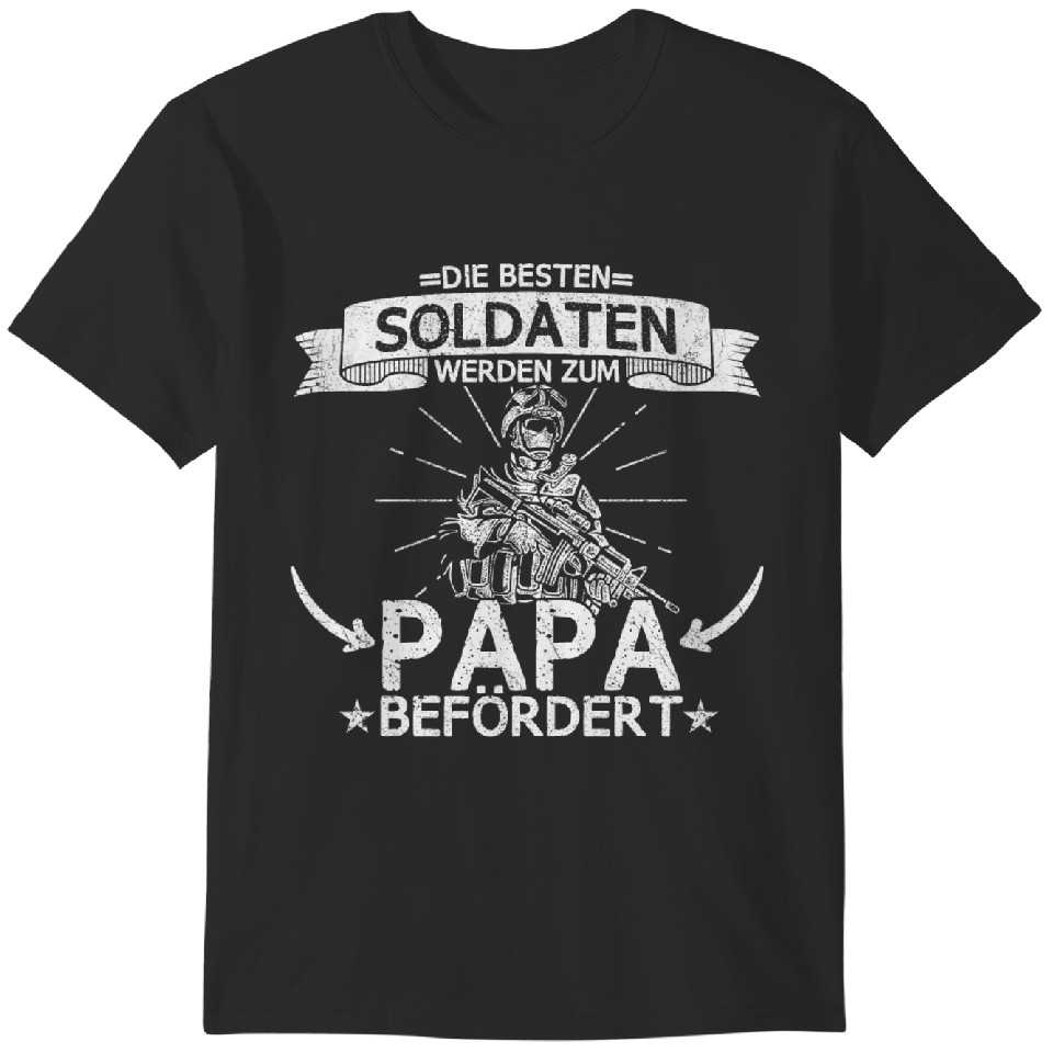 Soldat Militär Armee Pionier Offizier Papa Spruch Tshirt Entworfen Und