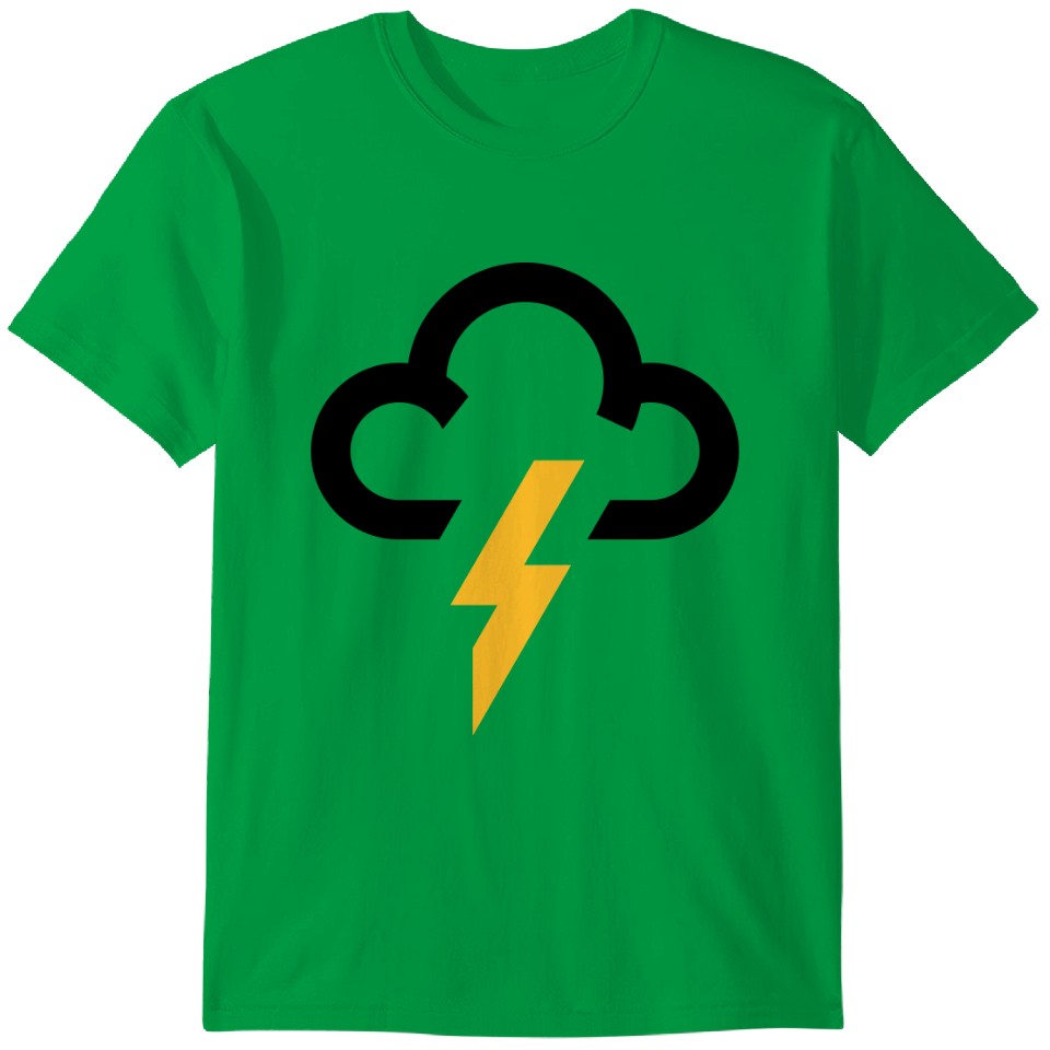 T-shirt Weekday Homme Noir Imprimé Paysage Foudre - Taille S D'occasion Très Bon état