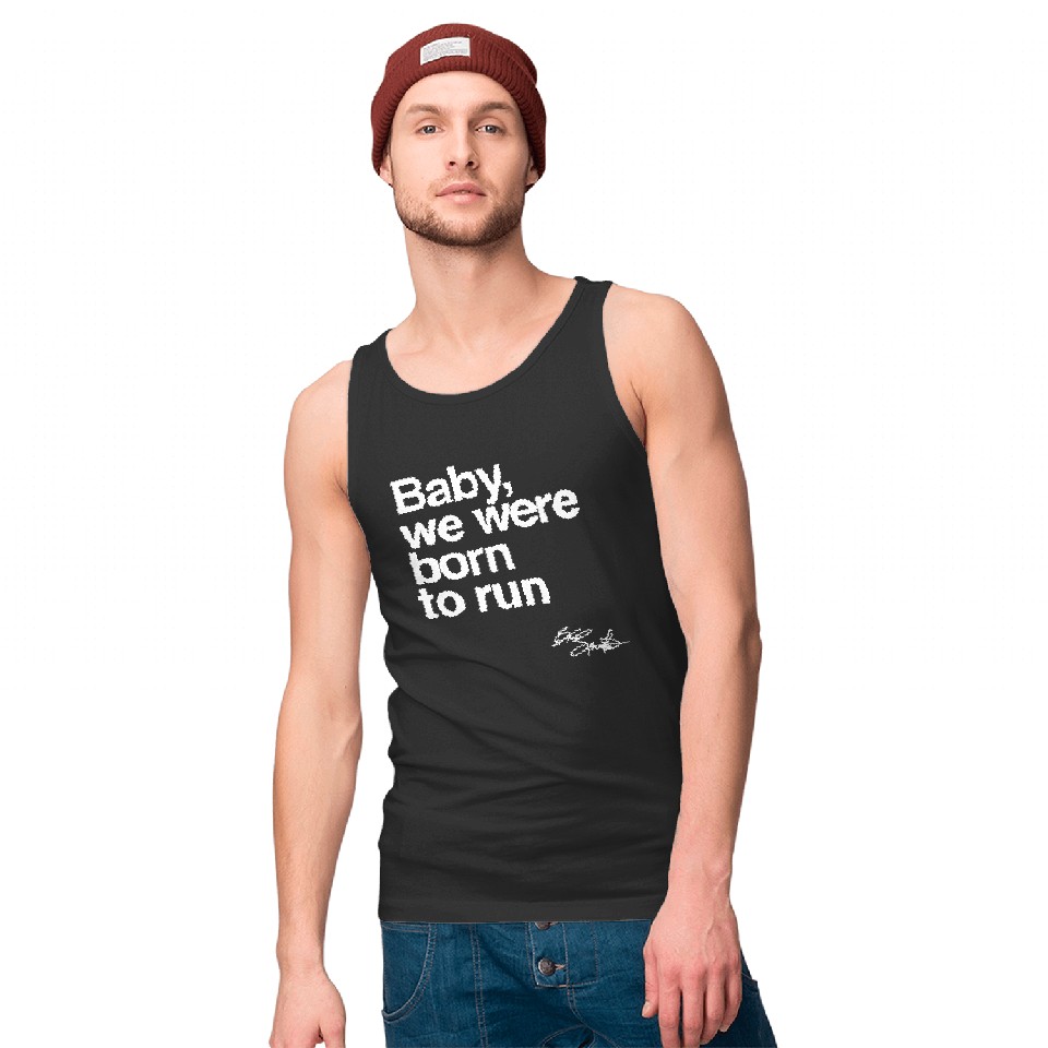 Bruce Springsteen, born to run, rock, 80's , retro, Born in the USA, USA, Philadelphia, Unisex Softstyle Tank Tops
