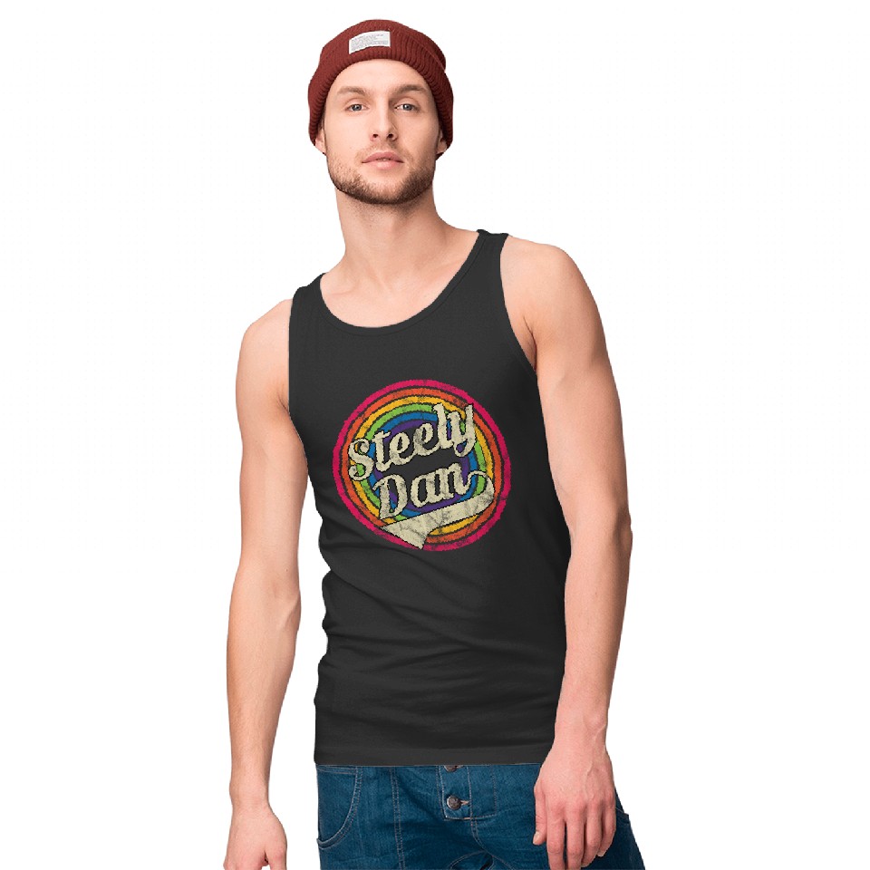 Steely Dan - Retro Rainbow Faded-Style - Steely Dan - Tank Tops