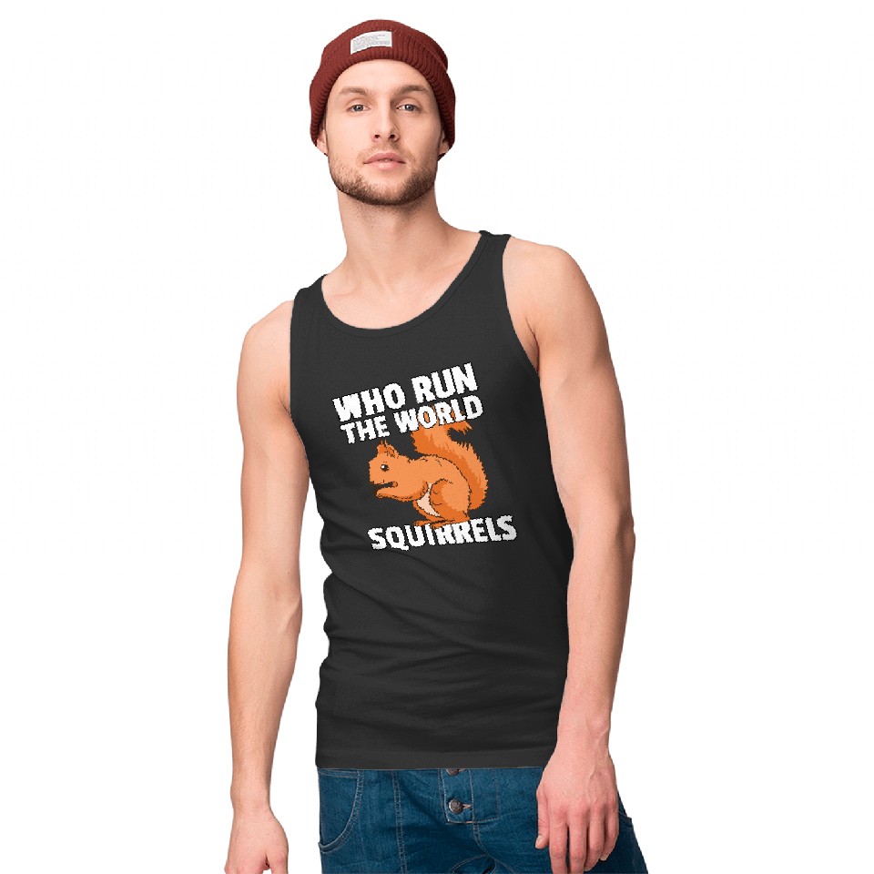 Squirrel Striped Squirrel Saying Tank Top