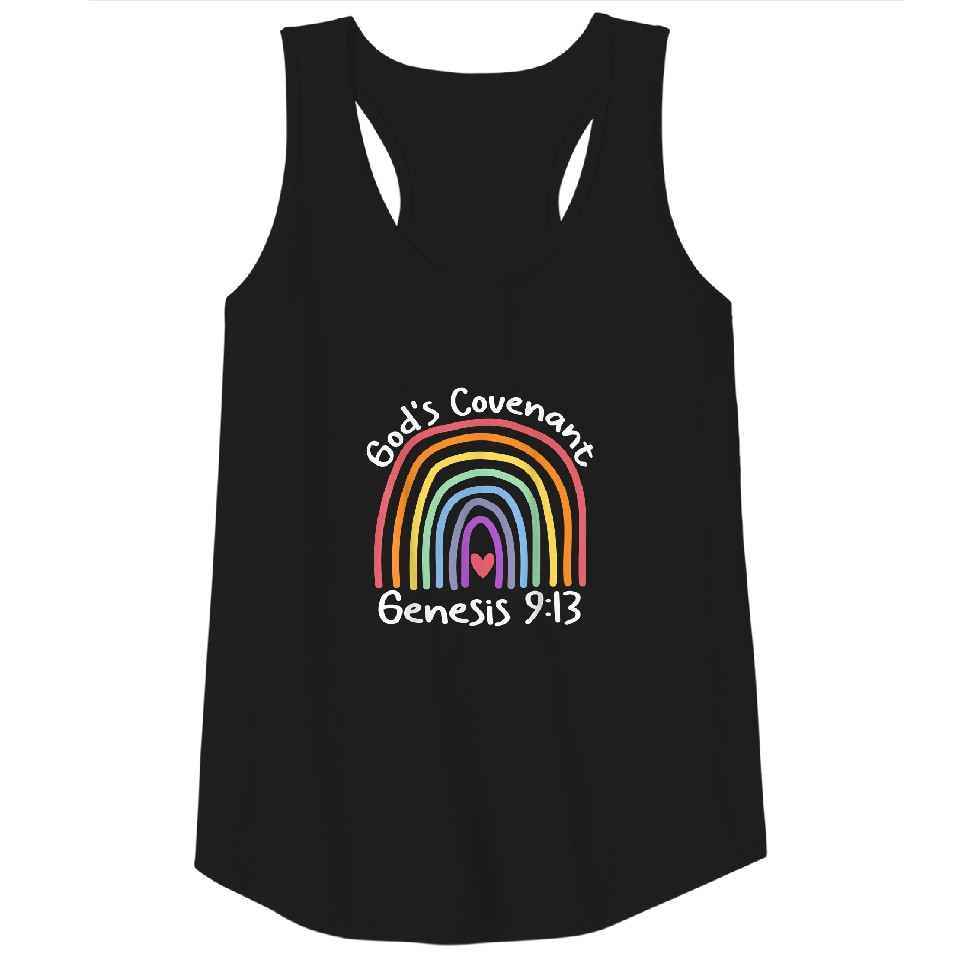 God s covenant rainbow genesis 913 christian jesus bible tank tops tank