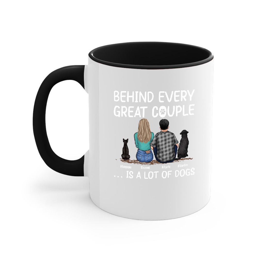 Discover Behind Us - Dog Personalized Custom Unisex Accent Mugs
