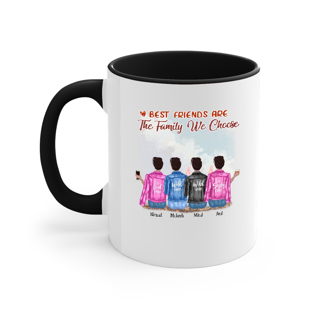 Discover Best Friends - Best Friends Are The Family We Choose - Personalized Unisex Accent Mugs