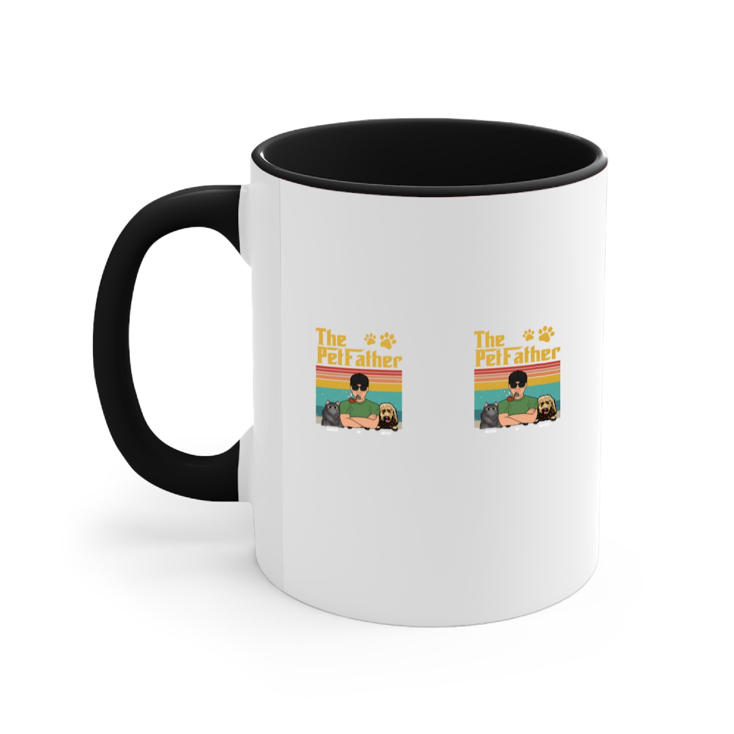 Discover The Dog Father Custom Gift For Dad Dog Lovers Personalized Mug Accent Mugs