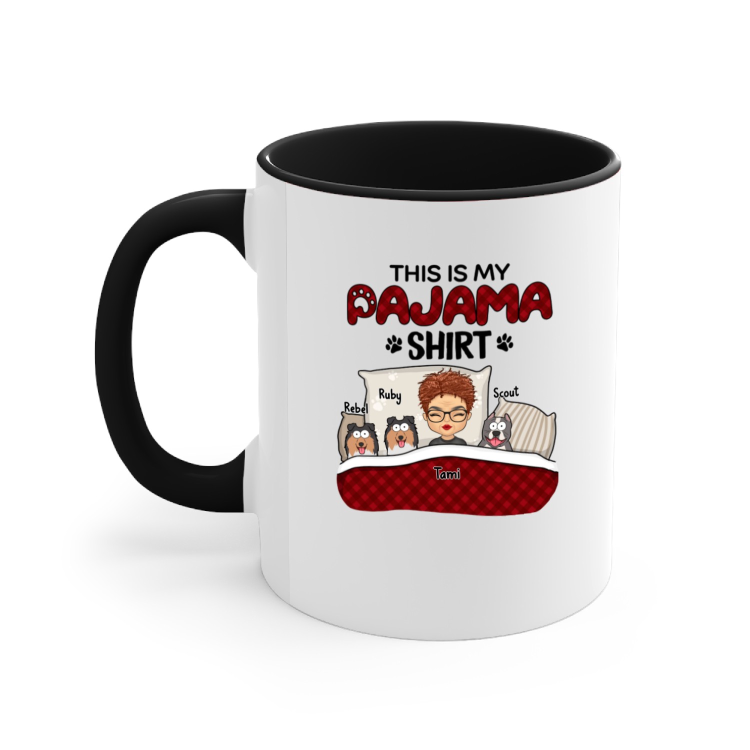 Discover This Is My Pawjama Accent Mugs - Dog & Cat Personalized Custom Unisex Accent Mugs