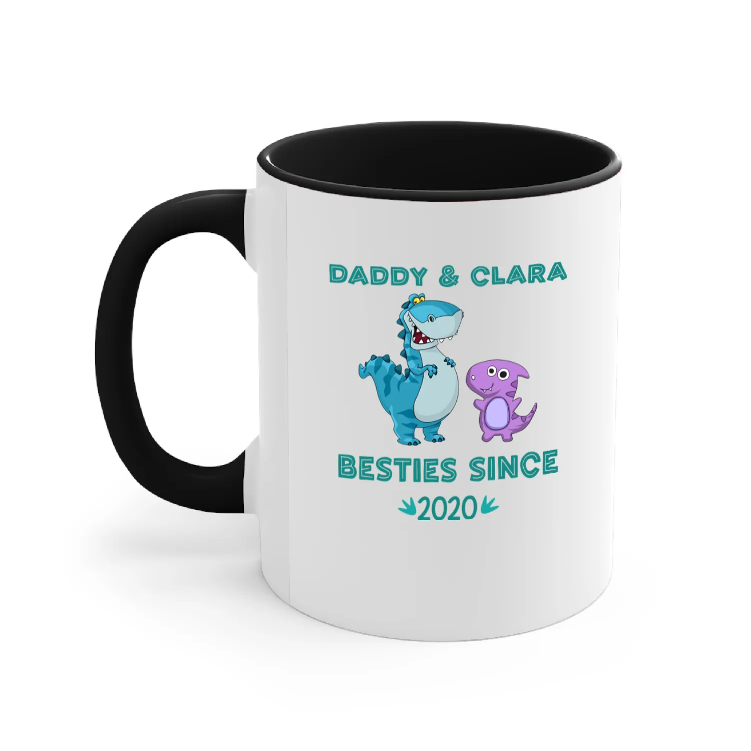 Discover Dinosaur Daddy And Kids Besties Since Personalized Accent Mugs