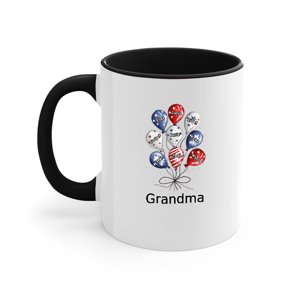 Discover Granny Is My Bestie - Personalized Accent Mugs - Independence Day, 4th Of July, Birthday Gift For Grandma