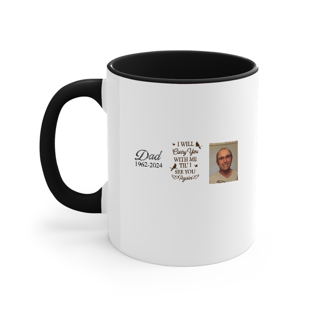Discover I Will Carry You With Me - Personalized Leather Photo Keychain Accent Mugs