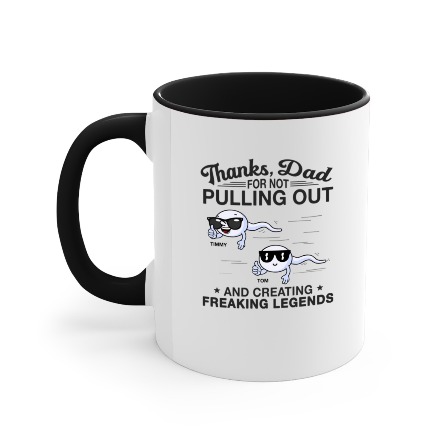 Discover Thanks Dad For Creating Freaking Legends  - Family Personalized Accent Mugs