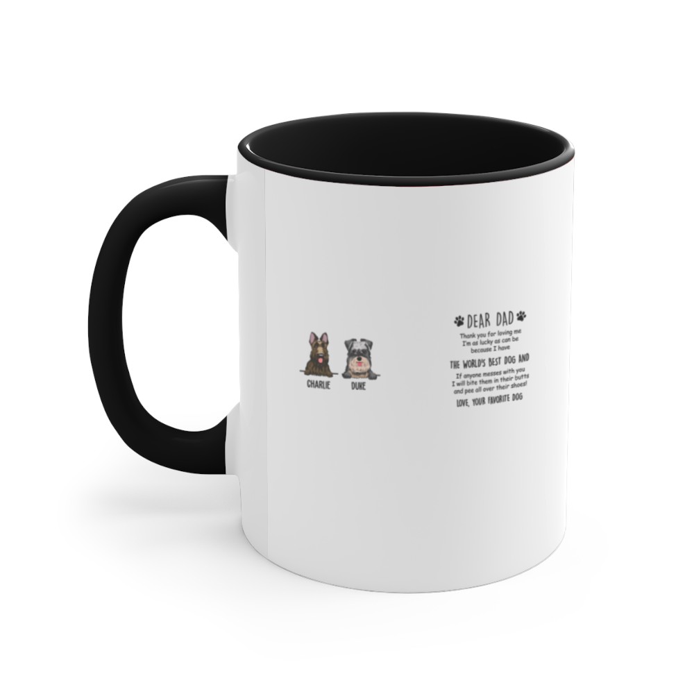 Discover World's Best Dog Dad Personalized Pet Lover Custom Coffee Mug Accent Mugs
