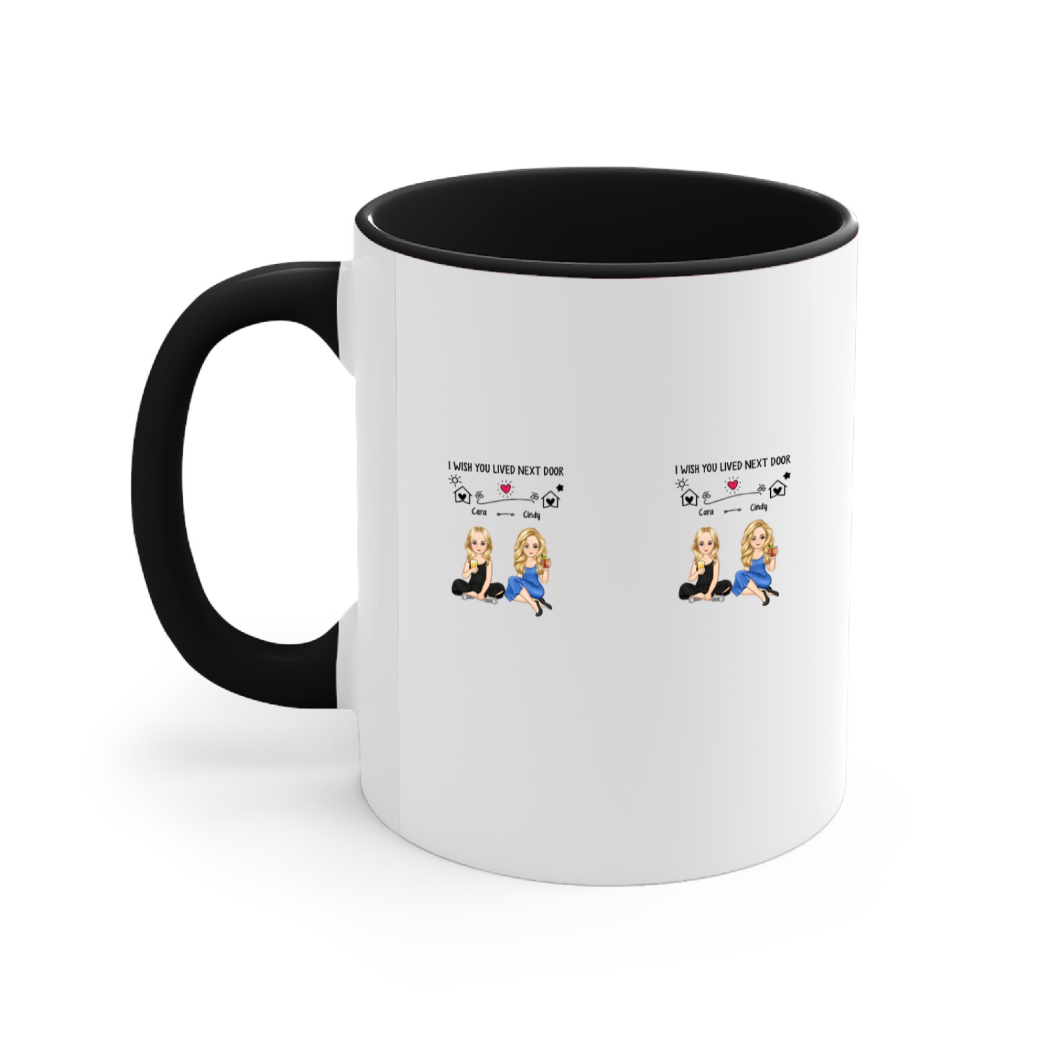 Discover Bestie Wish You Lived Next Door Custom Gift For Bestie Personalized Mug Accent Mugs