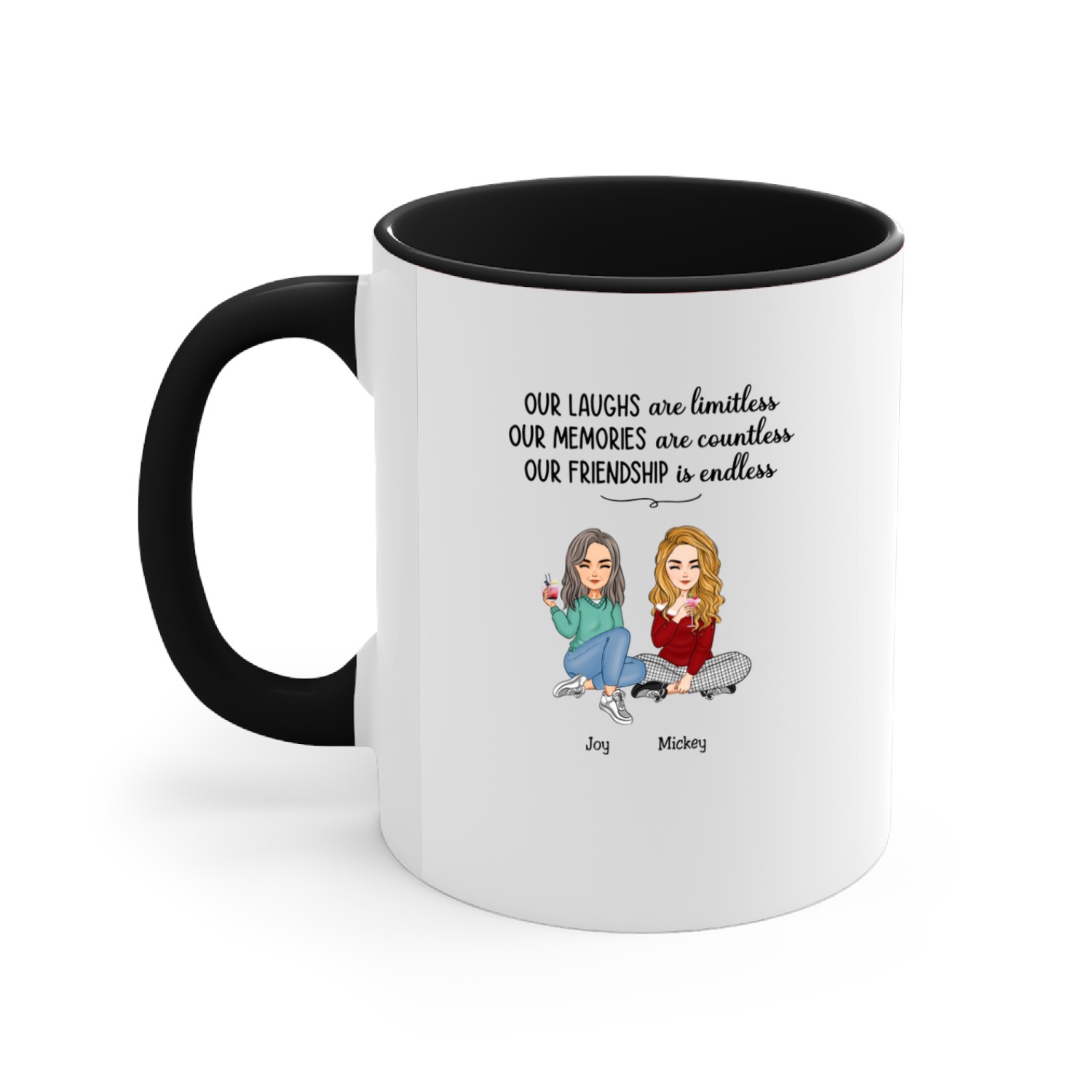 Discover Friends - Our Friendship Is Endless - Personalized Mug Accent Mugs