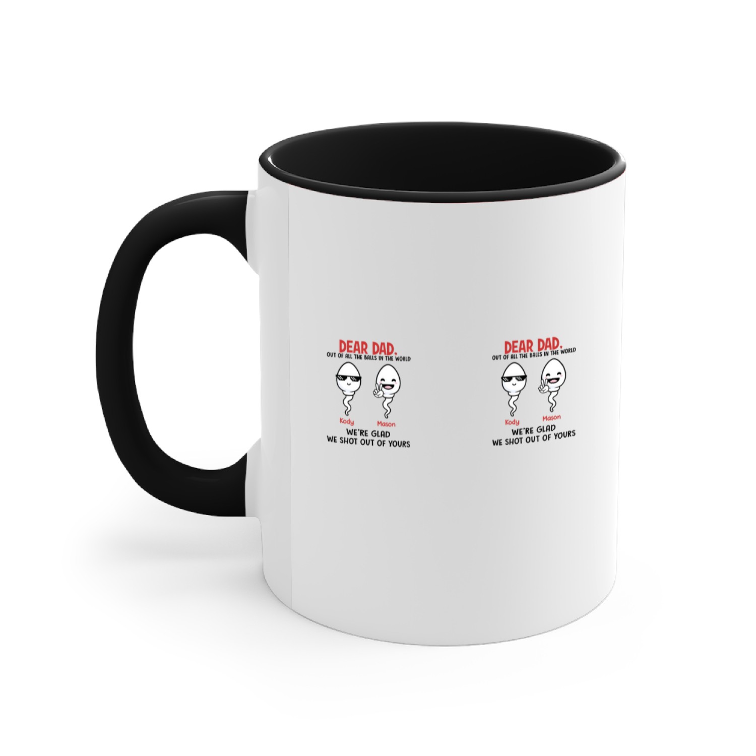 Discover Out Of All The Balls In The World, Personalized Accent Mug, Gift For Dad Accent Mugs