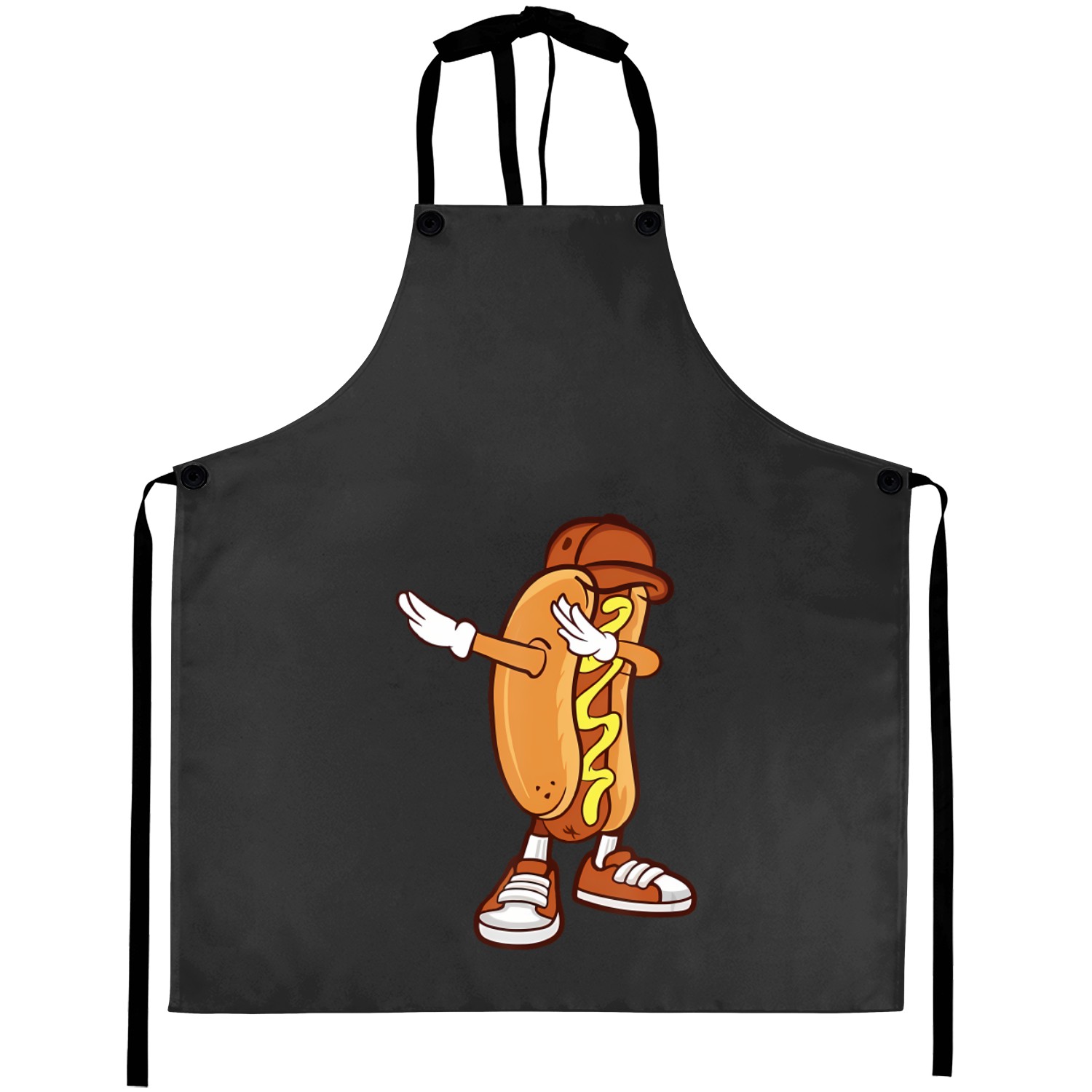 Funny Hot Dog Cute Dab Dancing Hot Dog Fast Food Aprons