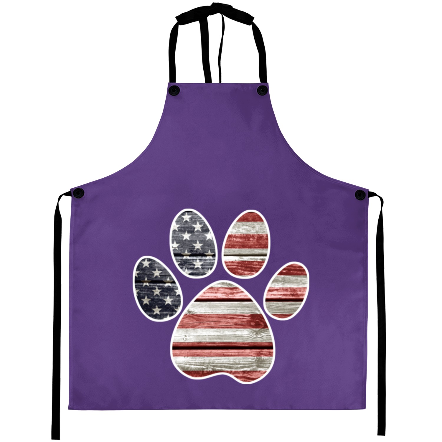 Patriotic Paw Print, American Flag Aprons