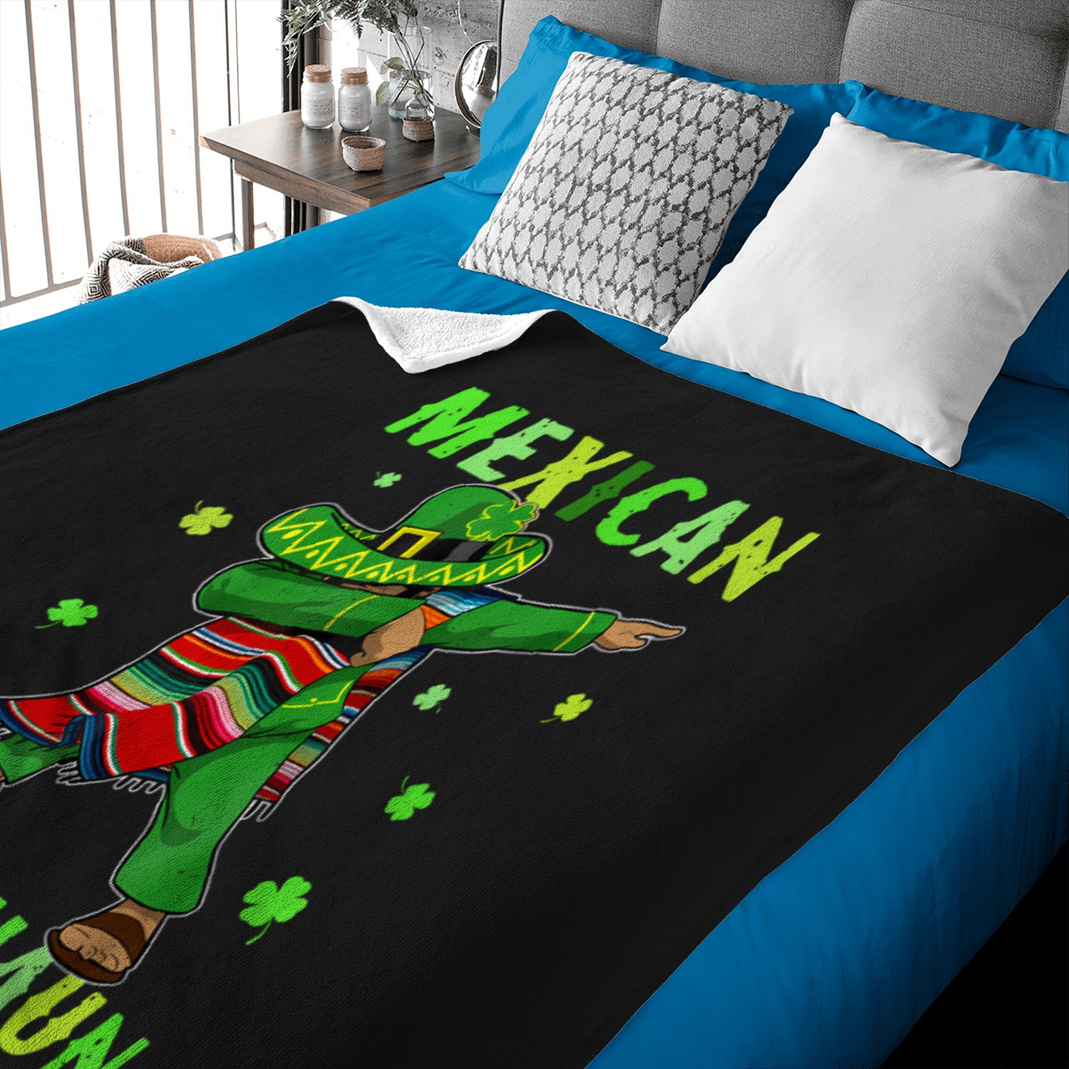 Funny Mexican Leprechaun Mexico St Patricks Day Baby Blankets