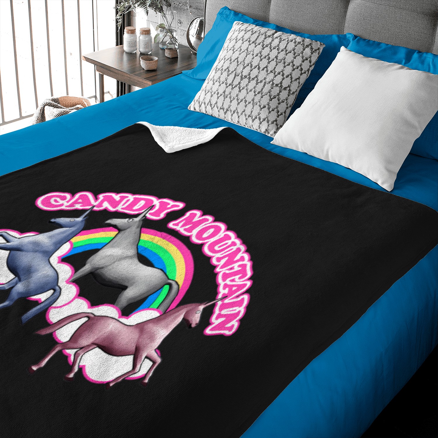 Charlie The Unicorn Candy Mountain Filmcow Baby Blankets