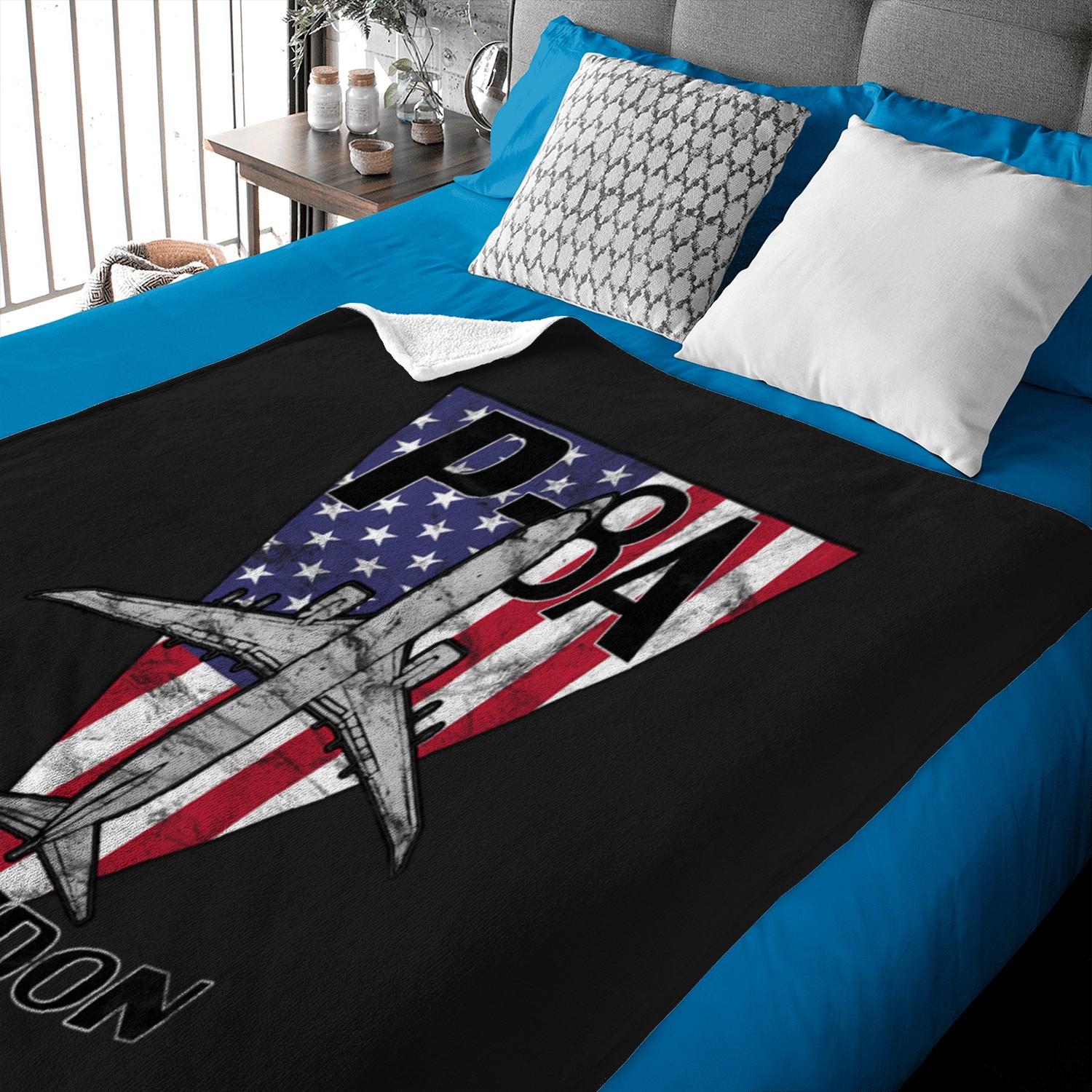 P-8 Poseidon Military Airplane Patriotic Vintage Baby Blankets