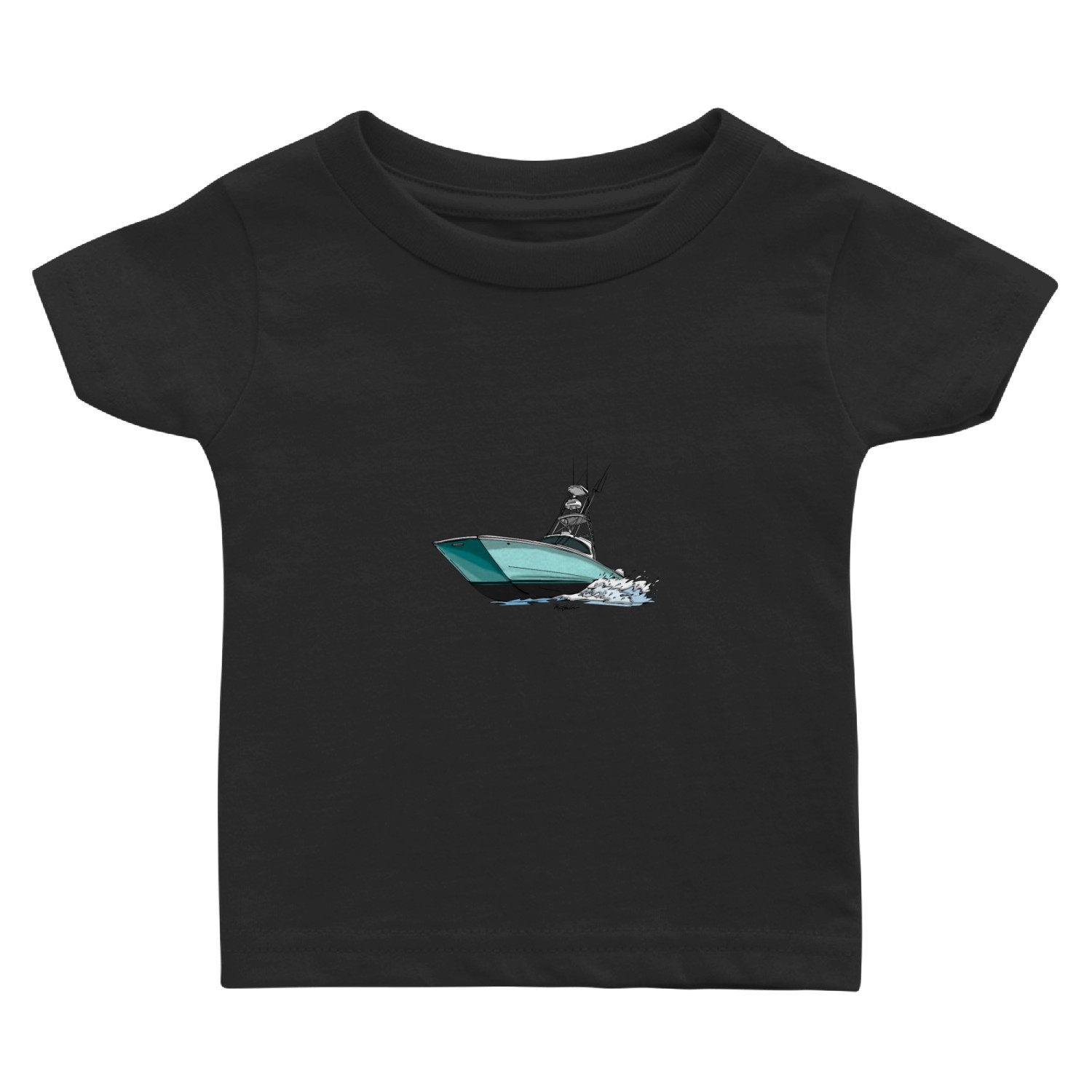 Freeman Merrit Boat Works Center Console Sports Fish Animals Baby T-shirts