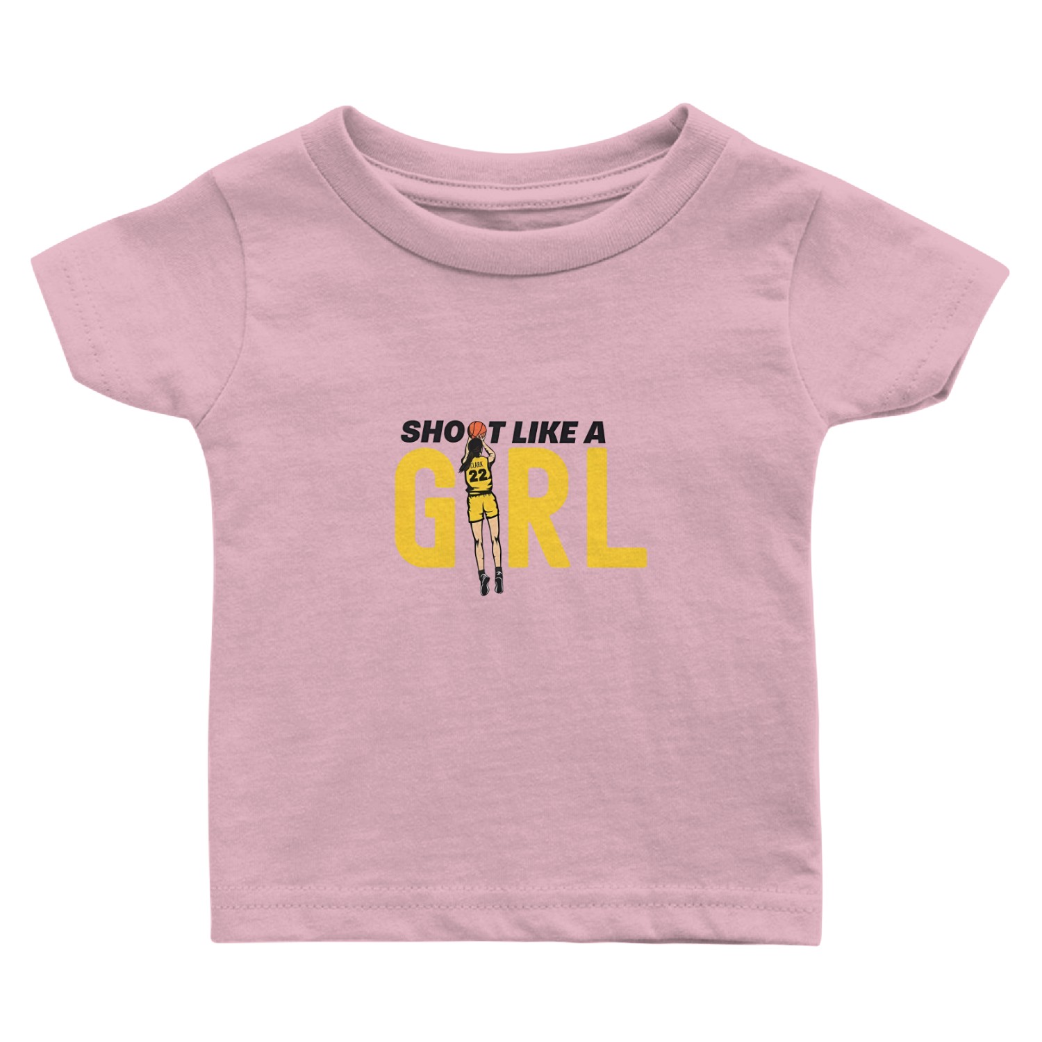 Caitlin Clark Shoot Like A Girl Baby T-shirt, 22 Hawkeyes