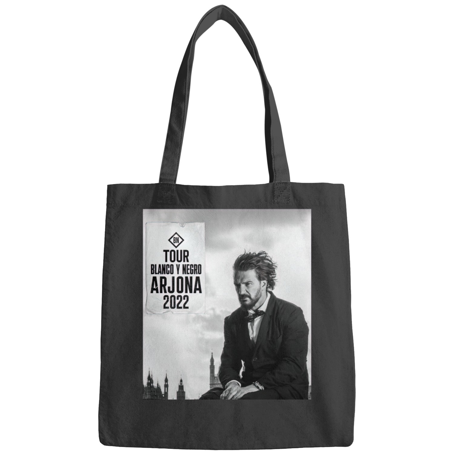 Image of Ricardo Arjona 2022 Black And White Unisex Bags Tour