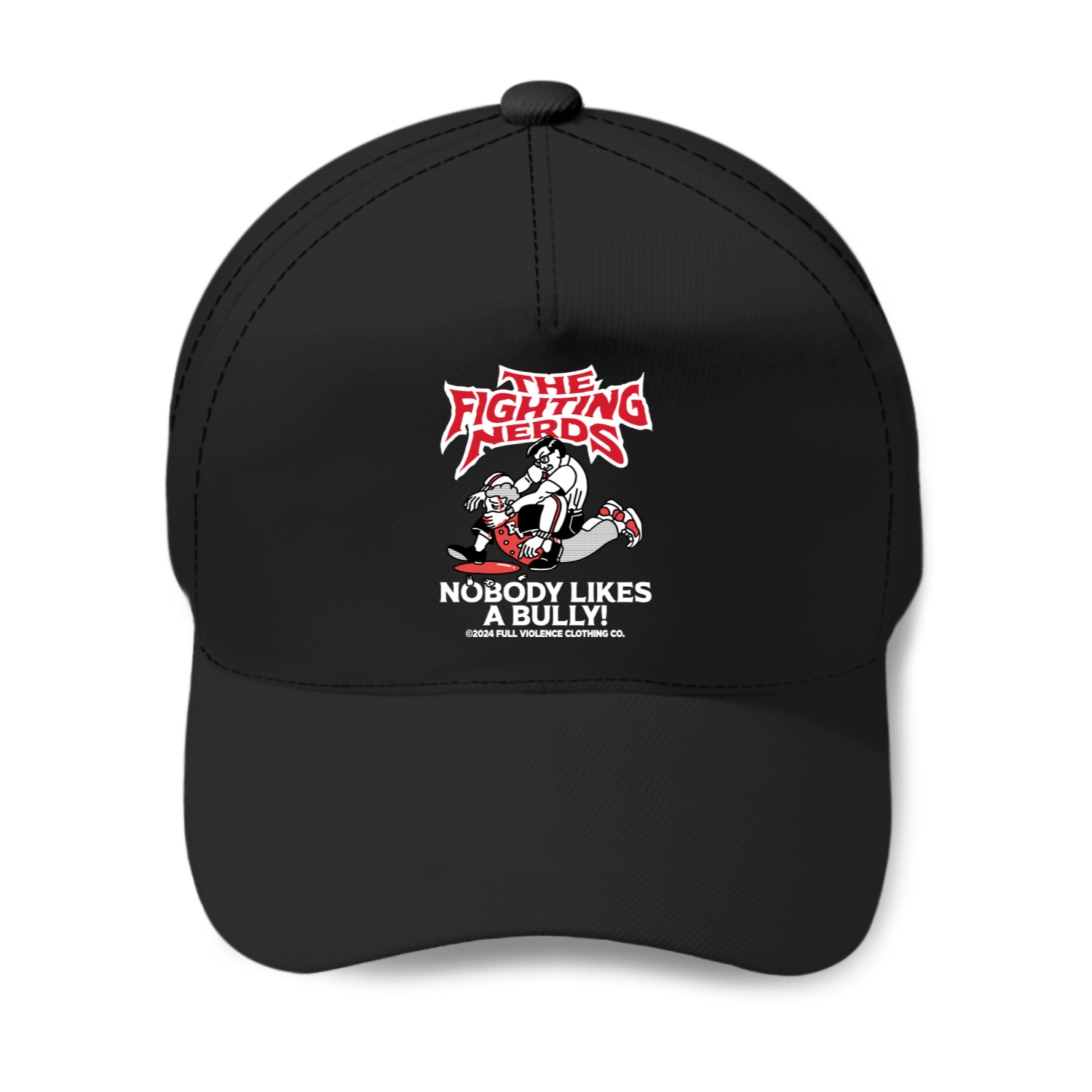 Full Violence Store  Fighting Nerds Nobody Likes A Bully Baseball Caps
