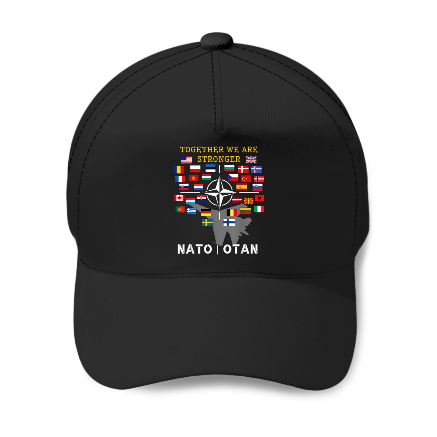Nato Otan With Finland And Sweden Together We Are Stronger Baseball Caps
