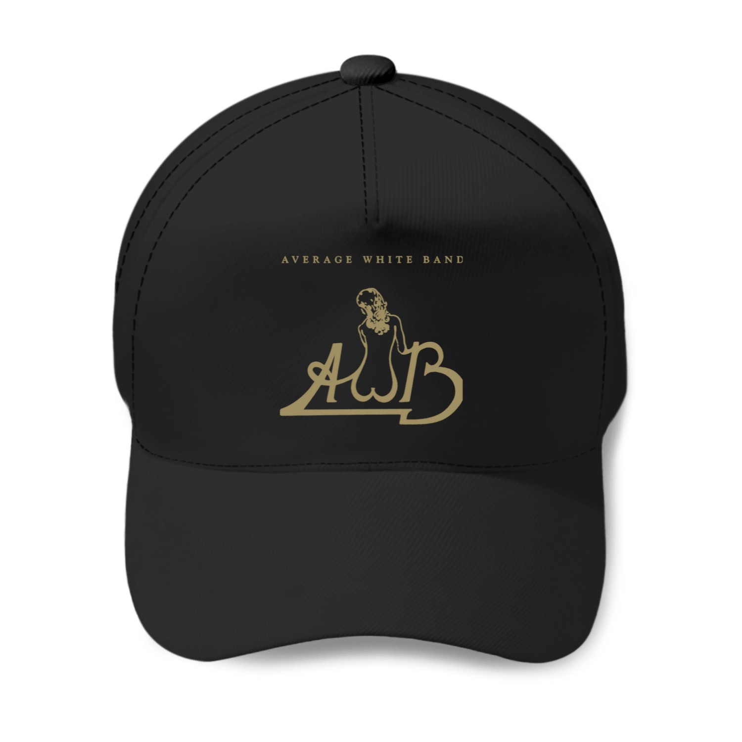 Awb Average White Band Gold Logo Album 1974 T-shirt Baseball Caps