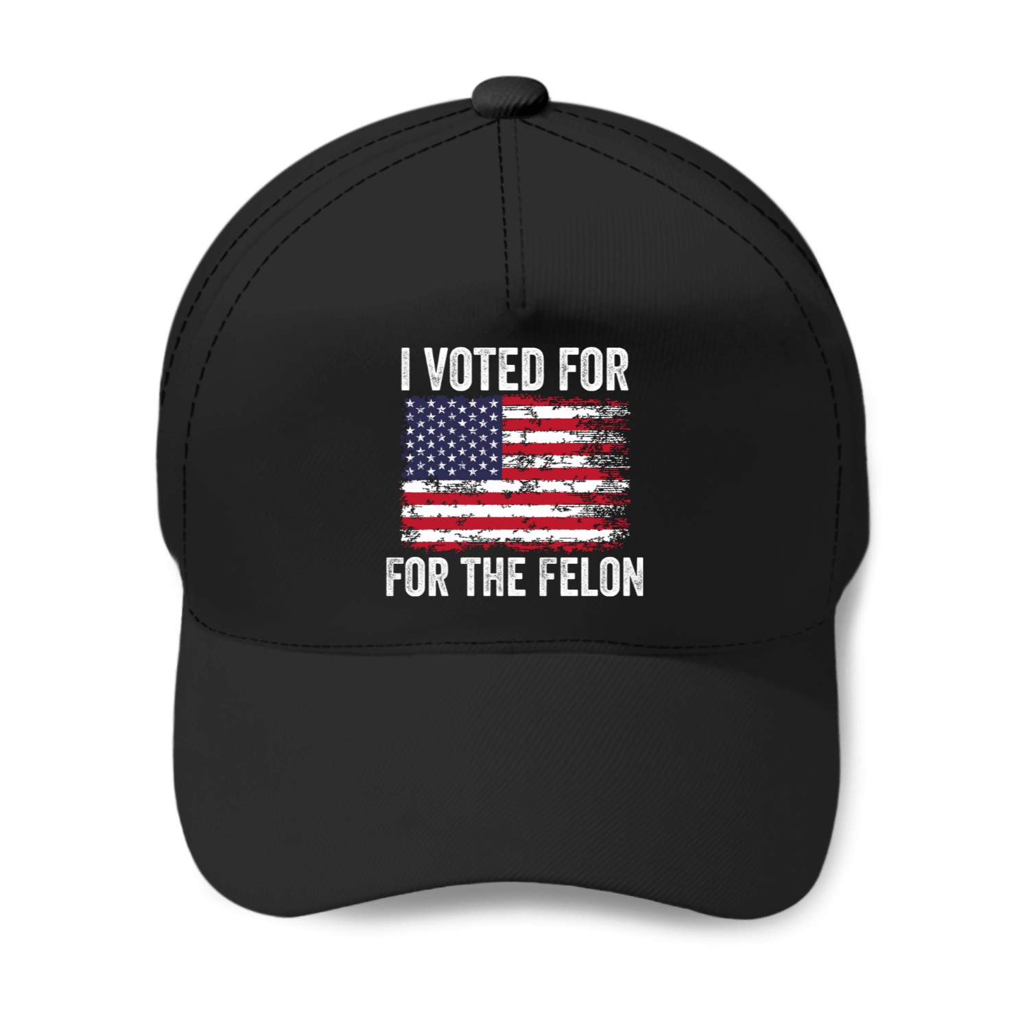 I Voted For The Felon Funny Republican Trump 2024 I Voted_2 Baseball Caps