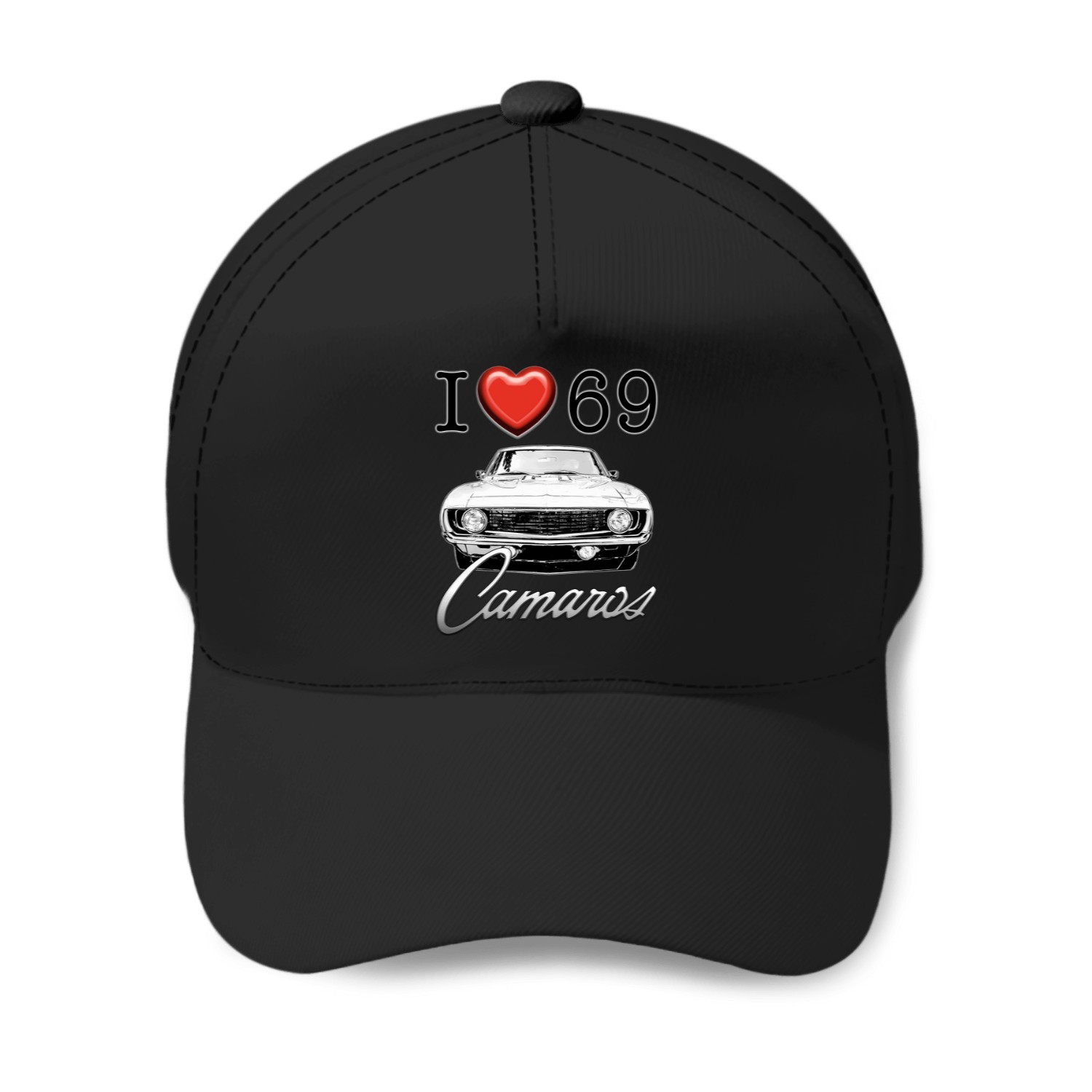 I Love 69 Camaro T-shirt Baseball Caps