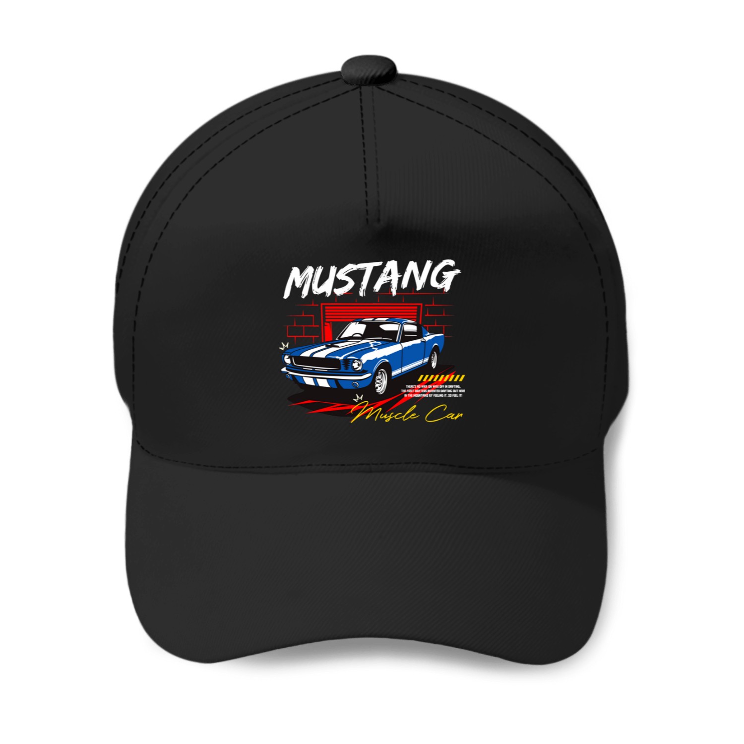 Mustang Muscle Blue Car Baseball Caps
