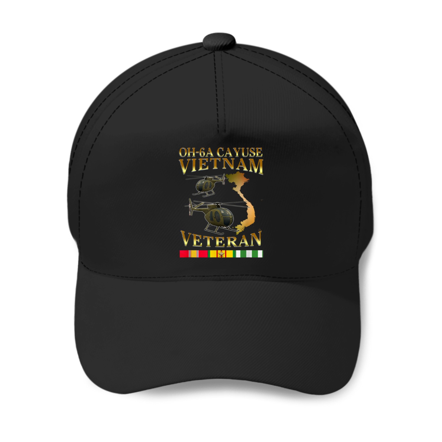 Hughes Oh 6 Cayuse Vietnam Veteran Loach Helicopter Veteran Baseball Caps