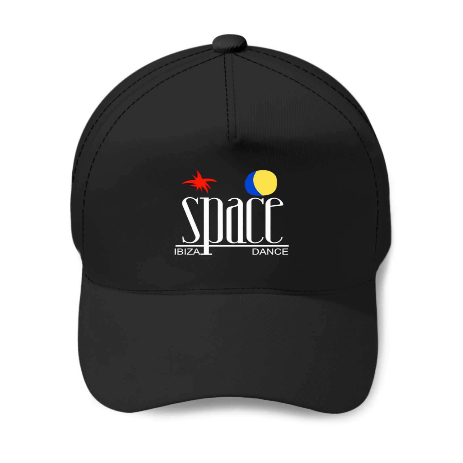Space Ibiza Dance Model 1 Classic Black Legendary Nightclub Of La French Touch (original Hd Design) T-shirt Baseball Caps