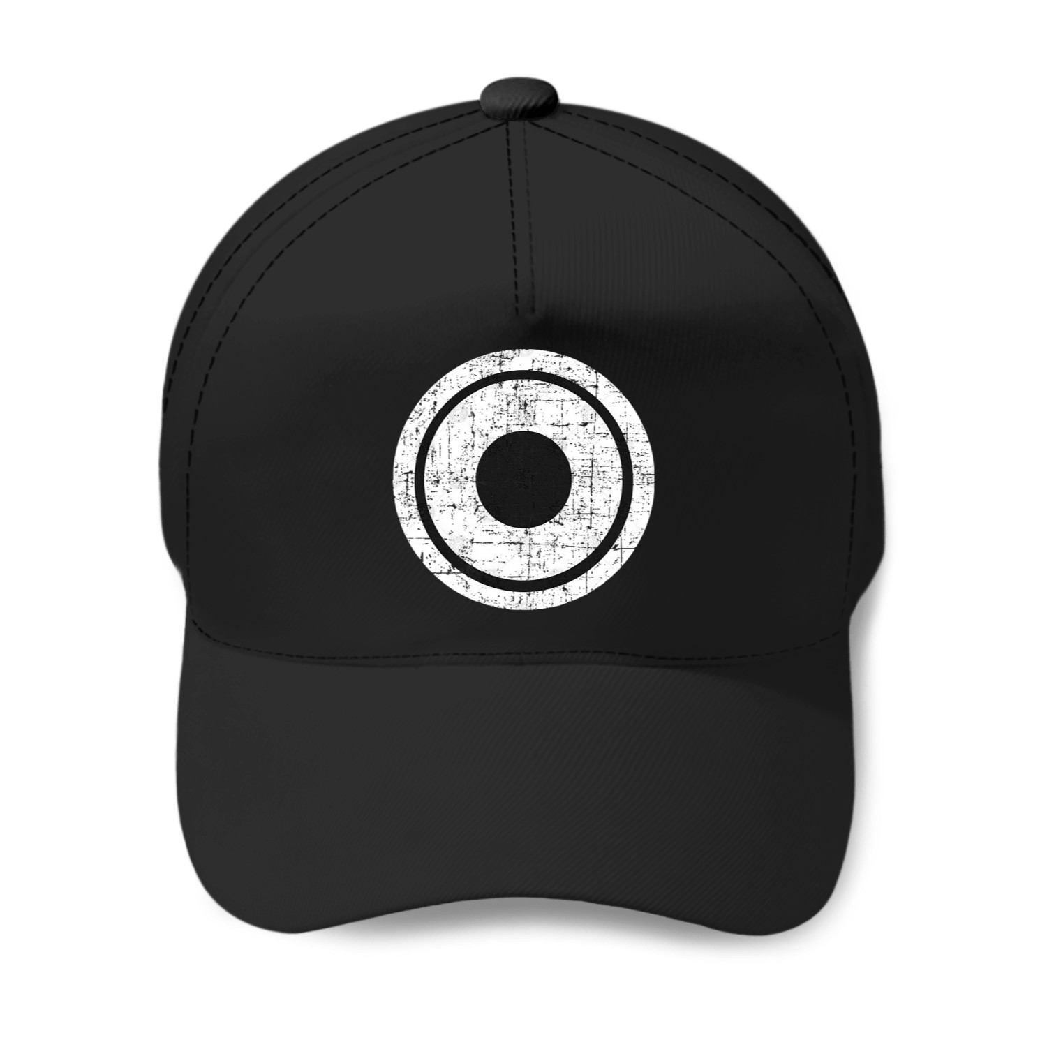 Bullseye Logo Distressed Baseball Caps