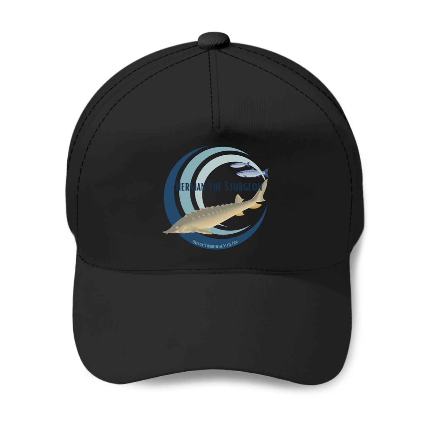 Herman The Sturgeon Baseball Caps