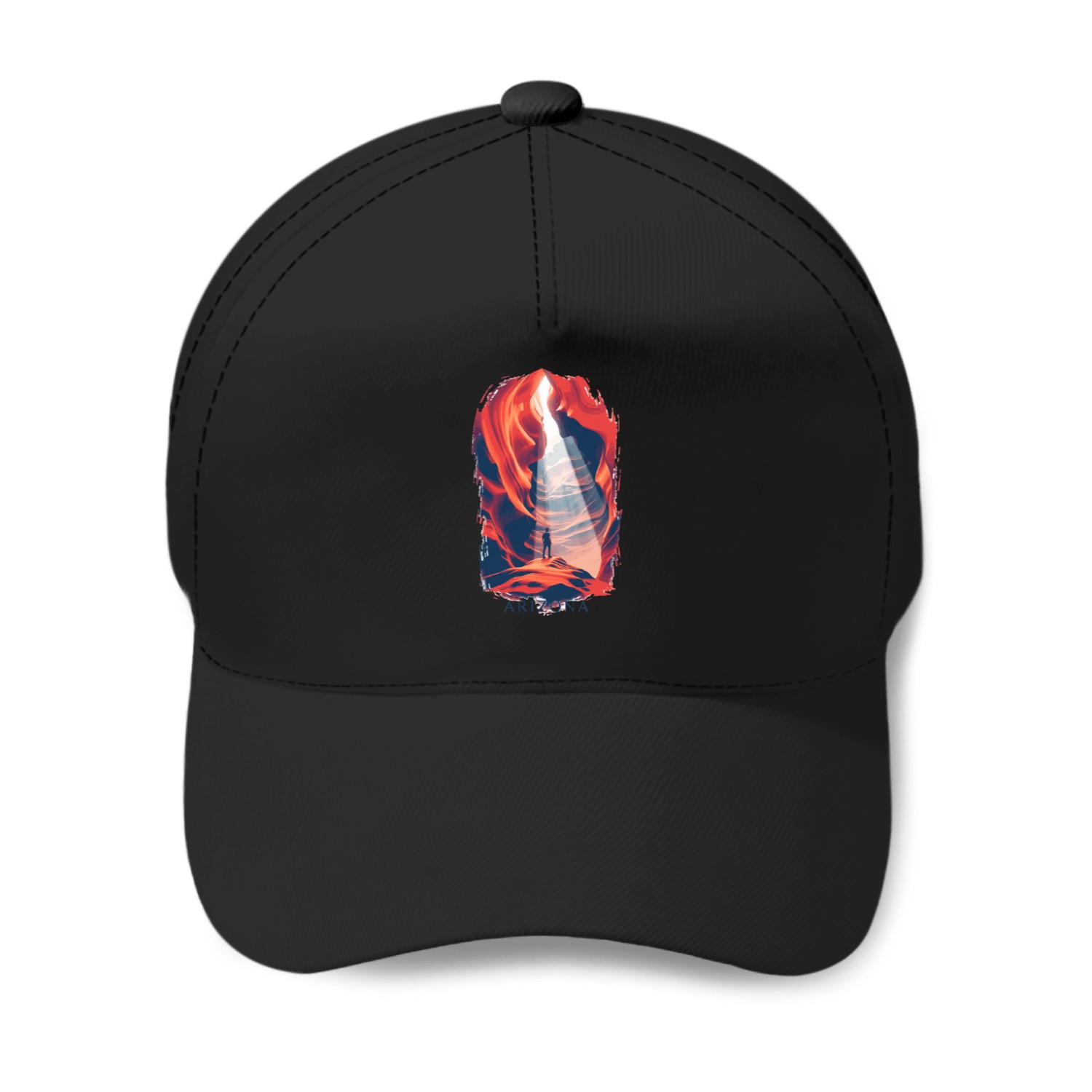 Antelope Canyon Arizonna Travel Poster Design Adventure In Minimal Vintage Retro Baseball Caps