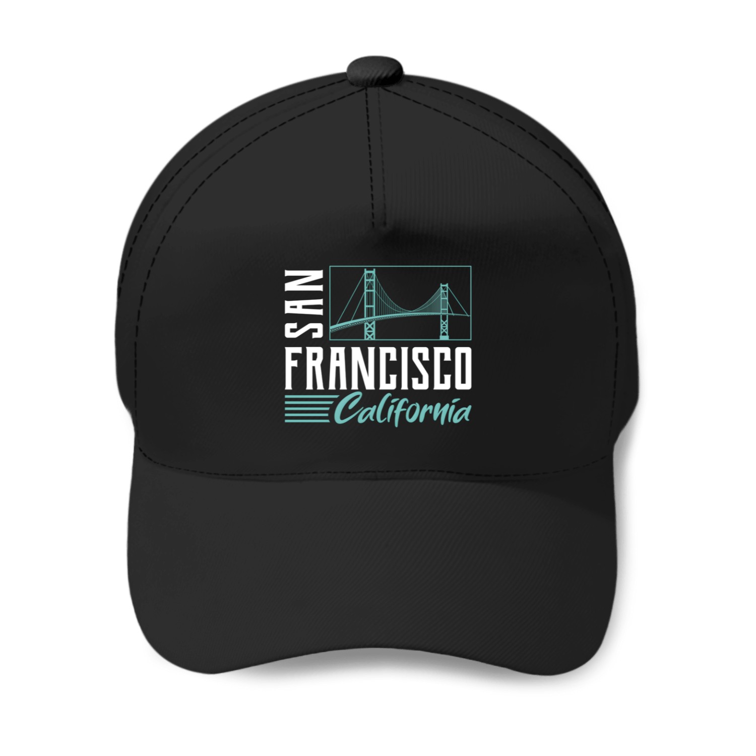 San Francisco Gold Gate Bridge Gift Design Baseball Caps