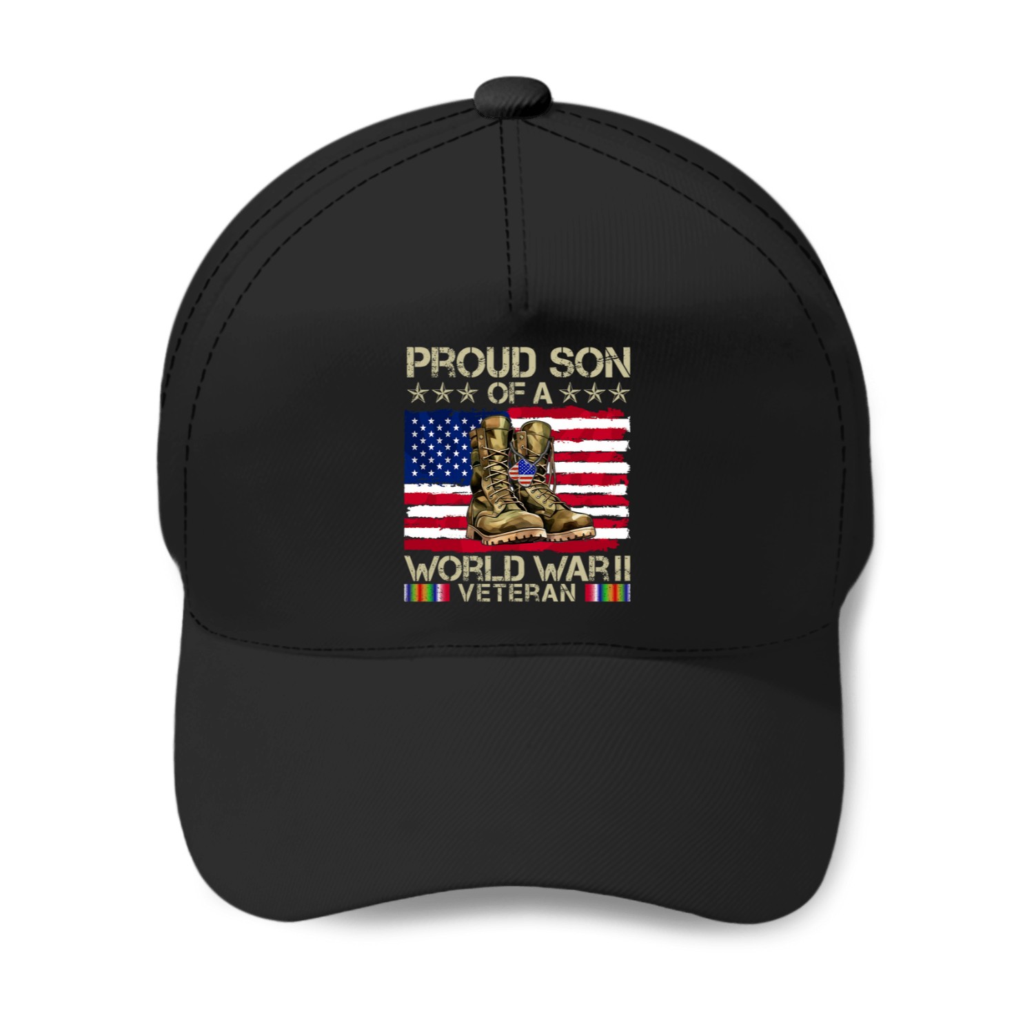 Proud Son Of World 2 Vet Proud Wwii Veteran Baseball Caps