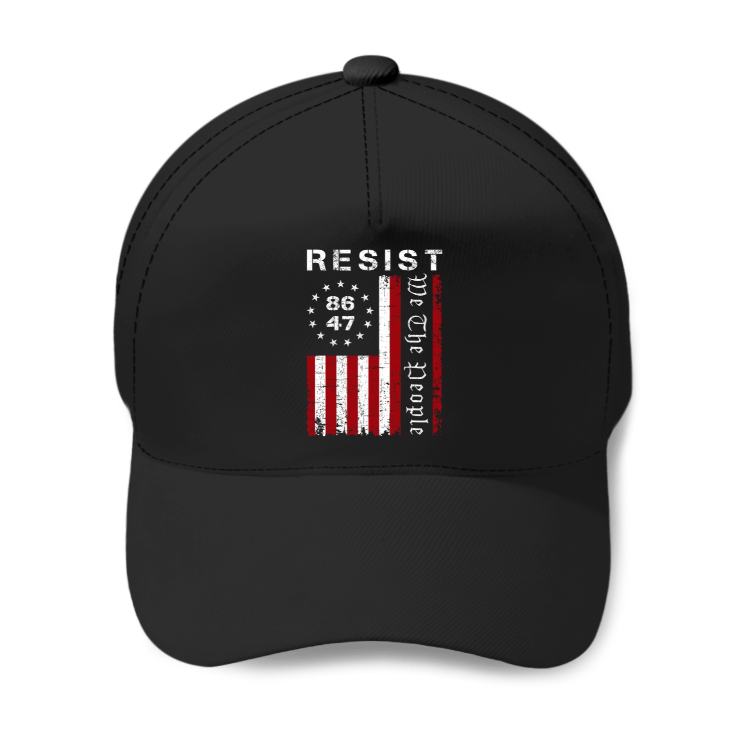 Resist Protest 8647 86 47 We The People Flag Save Democracy Baseball Caps