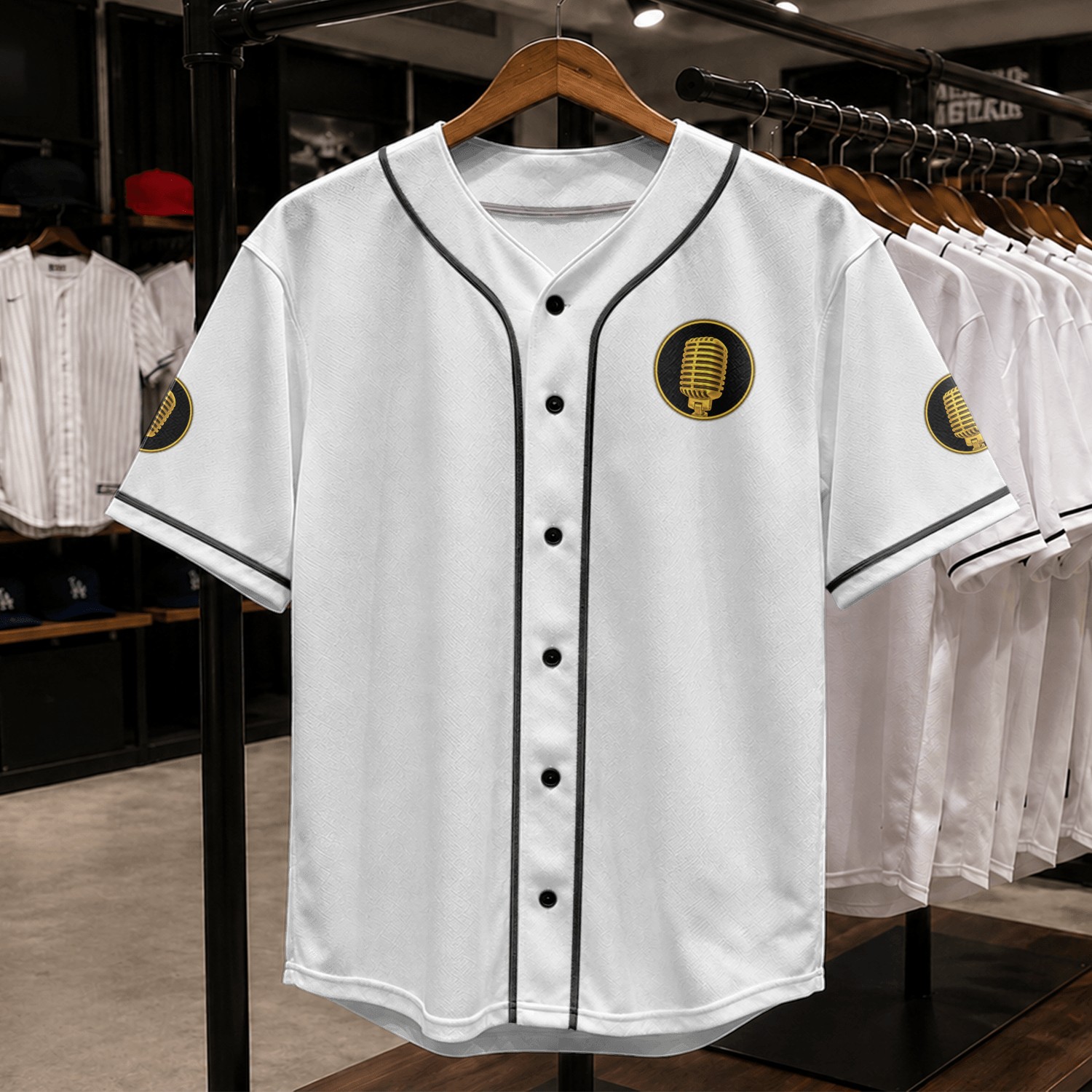 Vintage Microphone Baseball Jerseys