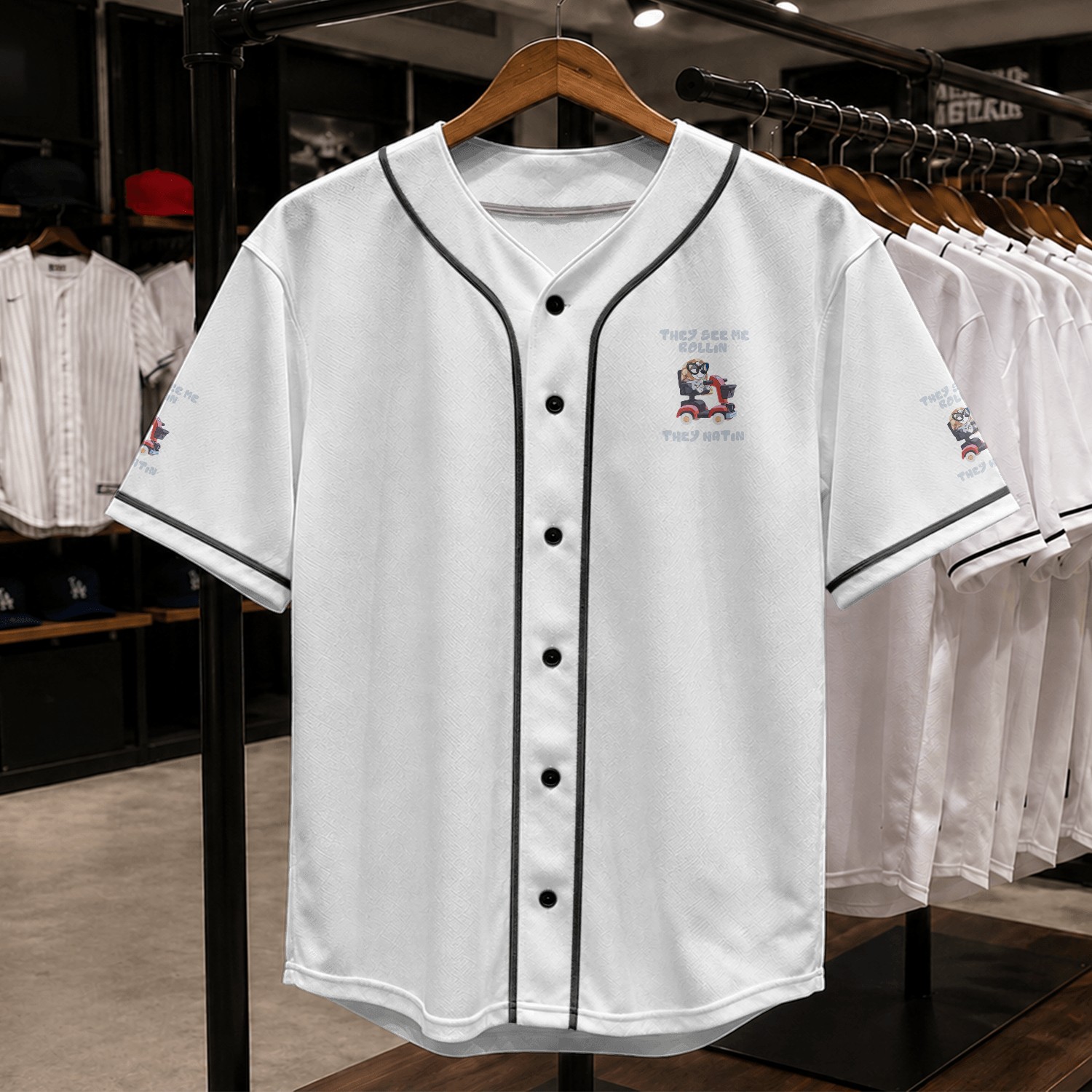 Blueydad - Muffin - Granny Mobile - They See Me Rollin Baseball Jerseys