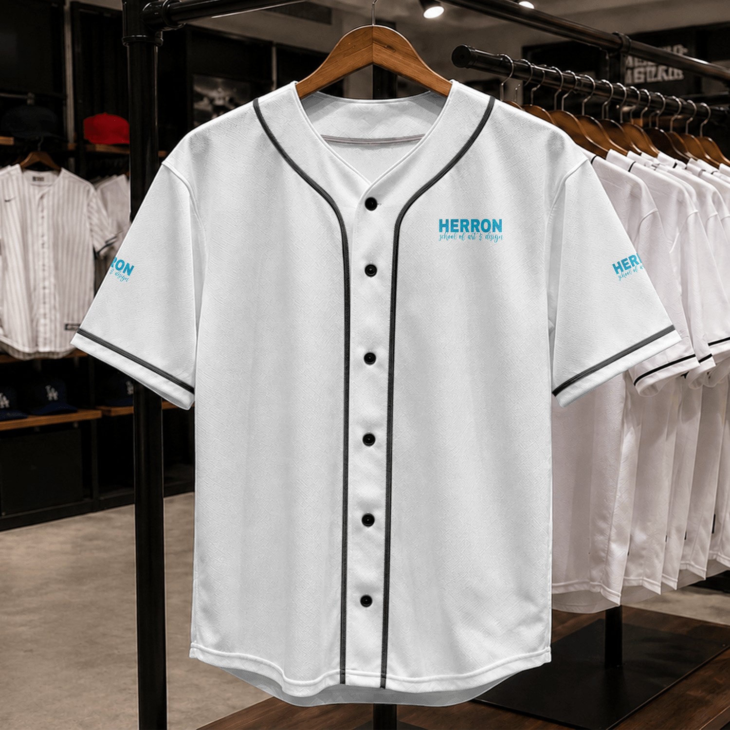 Herron School Of Art And  Blue Baseball Jerseys